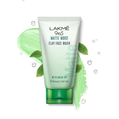 Lakme 9to5 Matte Moist Clay Facewash With Green Tea