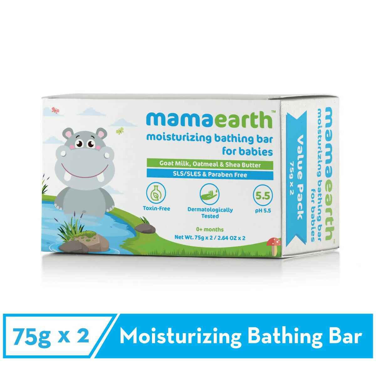 Mamaearth Moisturizing Baby Bathing Soap Bar &amp; Milky Soft Natural Baby Face Cream &amp; Gentle Cleansing Baby Shampoo