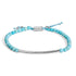 Sterling Silver Turquoise Beads Station Bracelet with Bolo Clasp by Bids.com