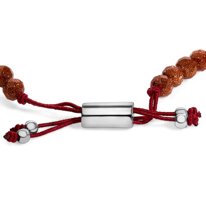 Sterling Silver Sand Bead Station Bracelet Bolo by Bids.com