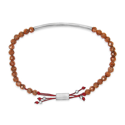 Sterling Silver Sand Bead Station Bracelet Bolo by Bids.com