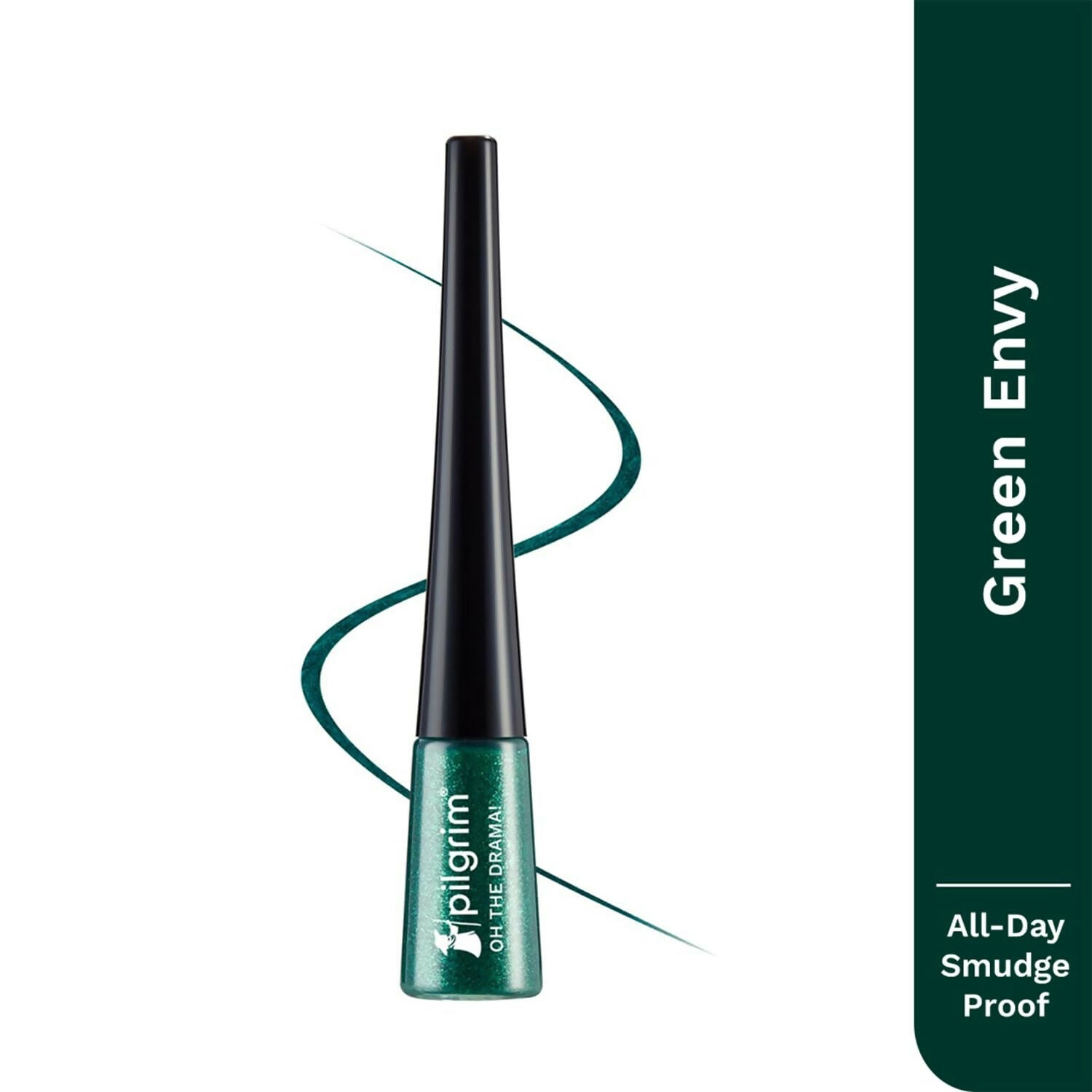 Pilgrim Metallic Eyeliner Green Envy, Long Lasting &amp; Smudge Proof Enriched With Argan Oil