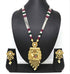 Joban Fashion White & Maroon & Green With Rajwadi Polish Necklace Set