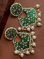 Joban Fashion Meenakari Beads And Stone Work Green Earring