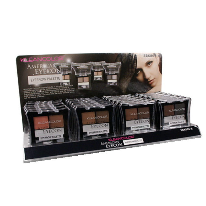 KLEANCOLOR American Eyecon Eyebrow Palette Display Case Set 24 Pieces - DestGlow
