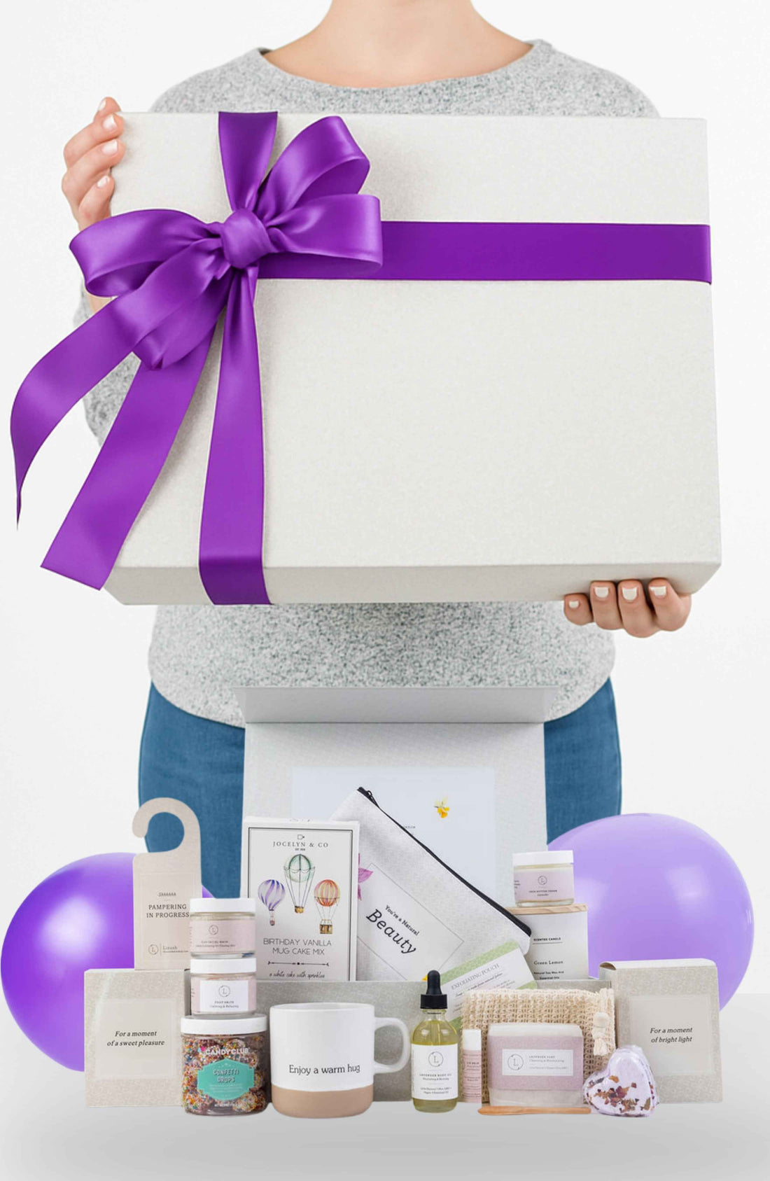 Birthday Gift Basket, Pampering Birthday Gift Box