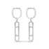 14K White Gold 1/4 Cttw Diamond Interlocking Paperclip Dangle Earrings  DestGlow