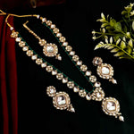 Joban Fashion Kundan Long Necklace Set - Green