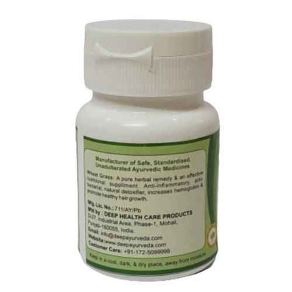 Deep Ayurveda Wheat Grass 500mg Veg Capsules