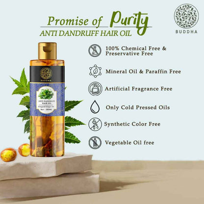 Buddha Natural Anti Dandruff Hair Oil Controls Dandruff And Revitalizes Hair