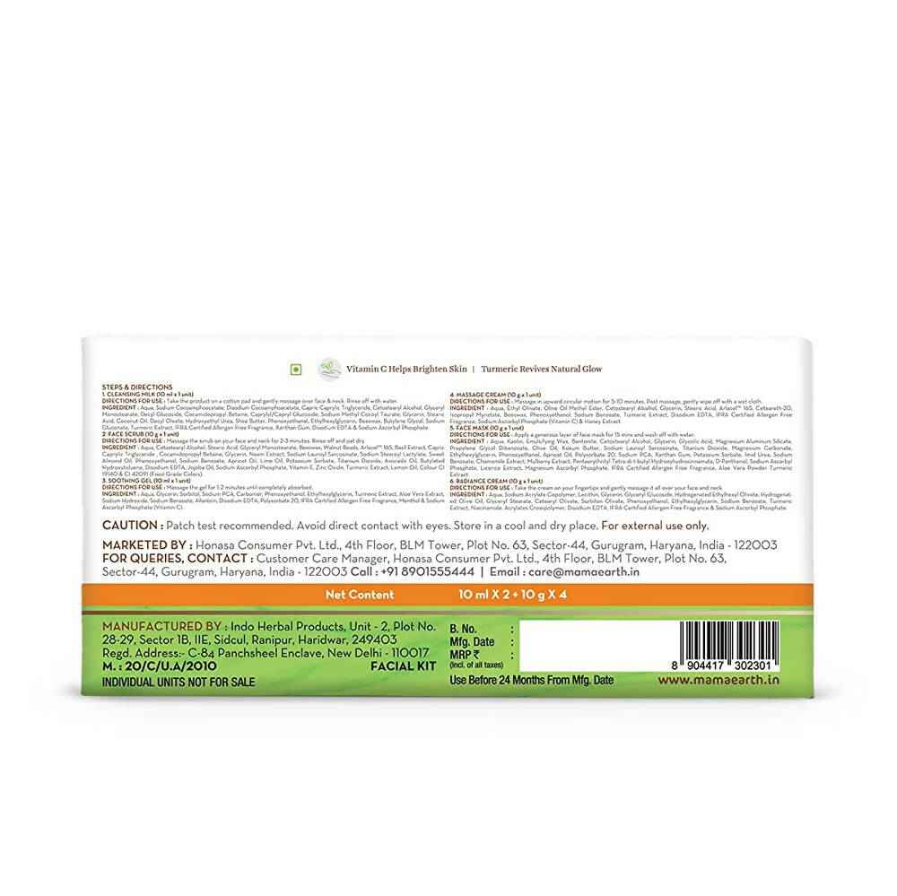 Mamaearth Facial Kit with Vitamin C &amp; Turmeric for Skin Illumination
