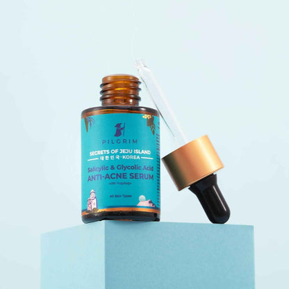 Pilgrim Korean Salicylic Acid 1% + Glycolic Acid 3% Anti Acne Serum For Oily &amp; Acne Prone Skin - Korean Skin Care