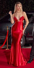 Ladivine Y030 Floor Length Satin Gown Cut Outs with Embellishment by DiscountDressShop