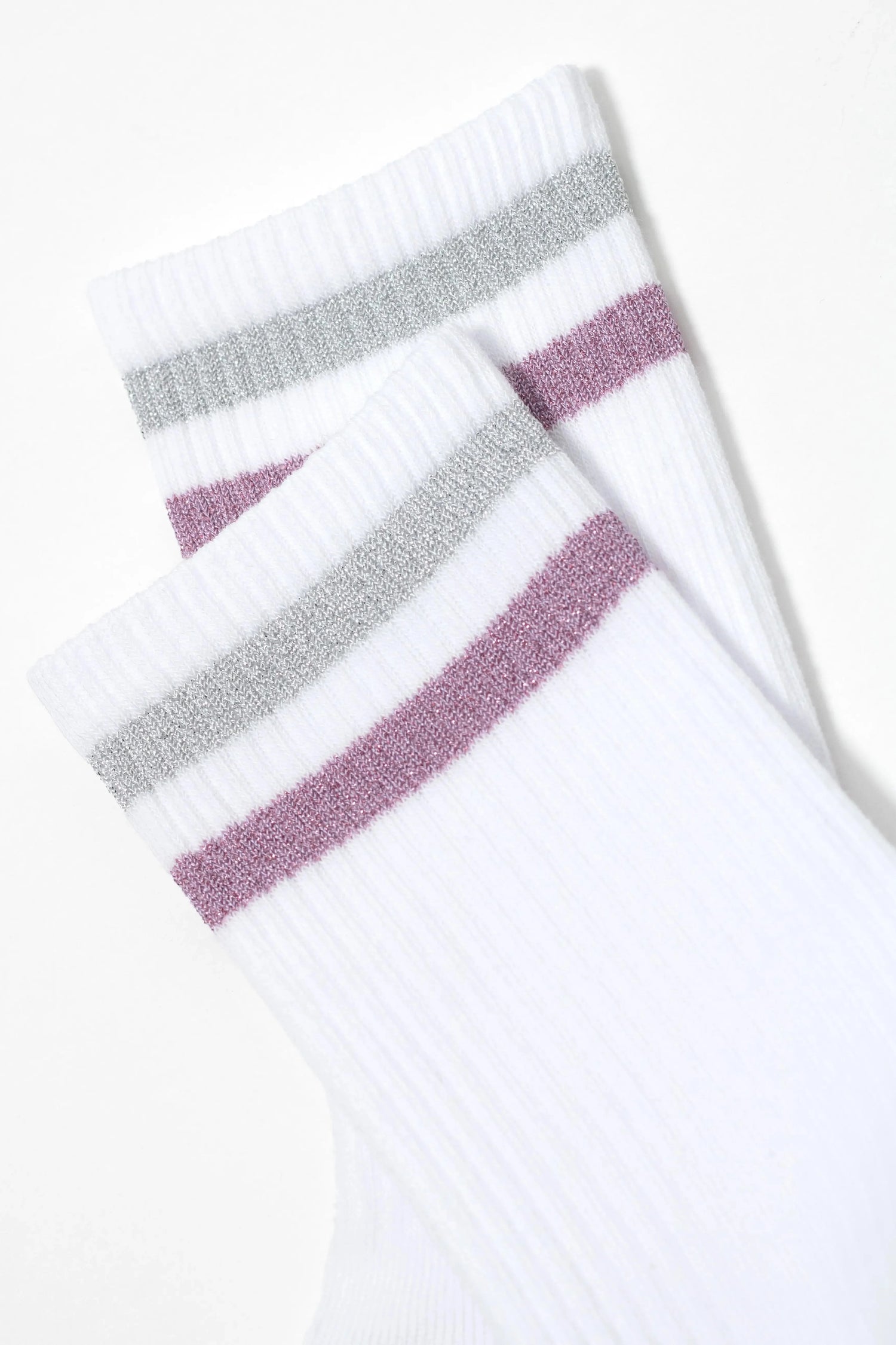 Conte Cotton Long Socks Active 157 - Lurex Stripes - DestGlow