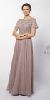 CLEARANCE - Nox Anabel Y525 - Short Sleeve Embroidered Top Formal Dress (Size 3XL) by DiscountDressShop