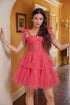 Nox Anabel Y858 Dress Short A-Line Ruffled Tiered Tulle Skirt by DiscountDressShop