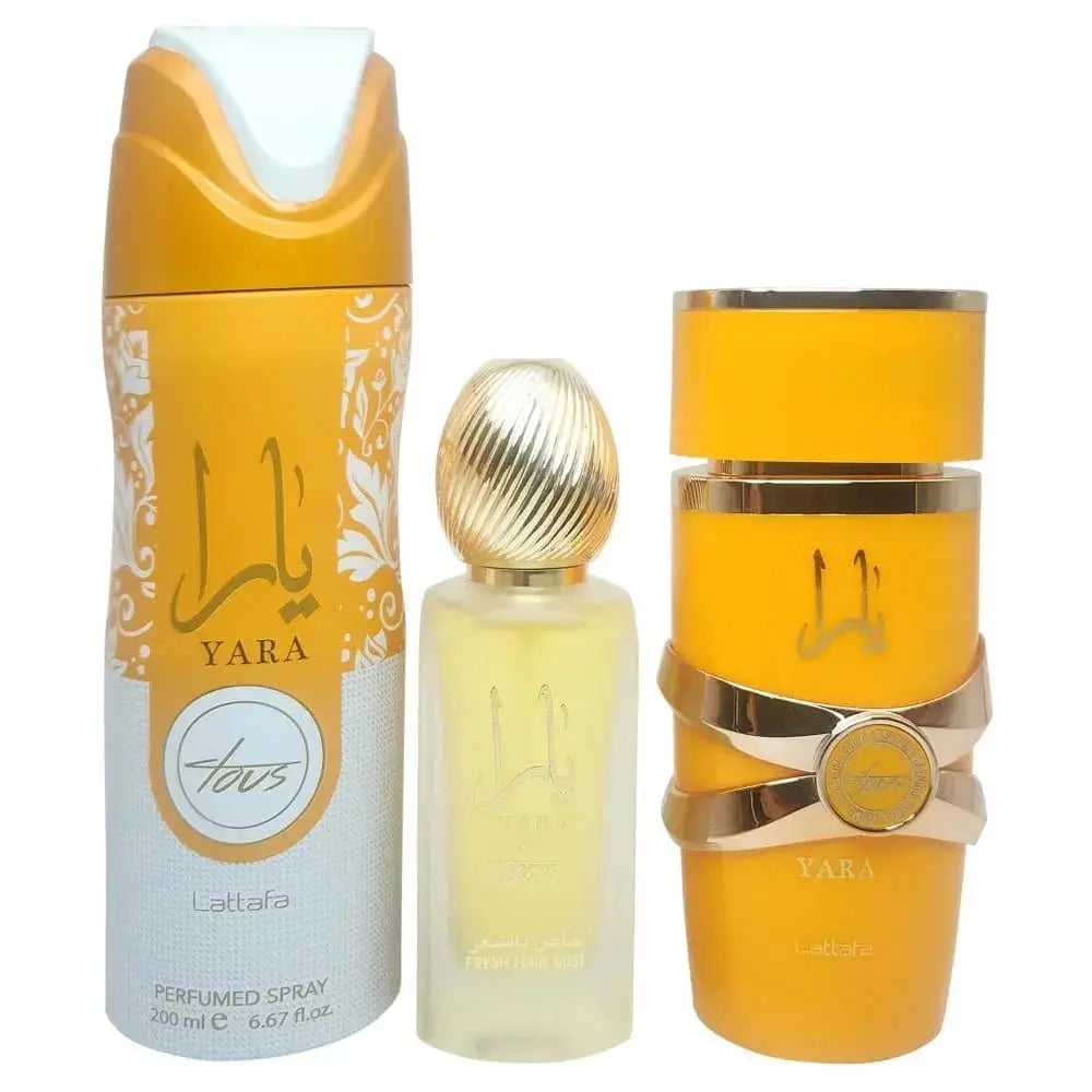 Yara Tous By Lattafa For Women 3Pcs Set EDP Spray by perfumesandrea