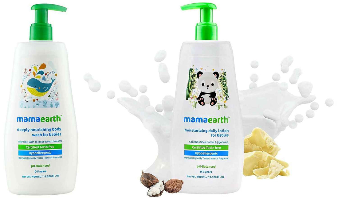 Mamaearth Daily Moisturizing Lotion &amp; Deeply Nourishing Natural Baby Wash