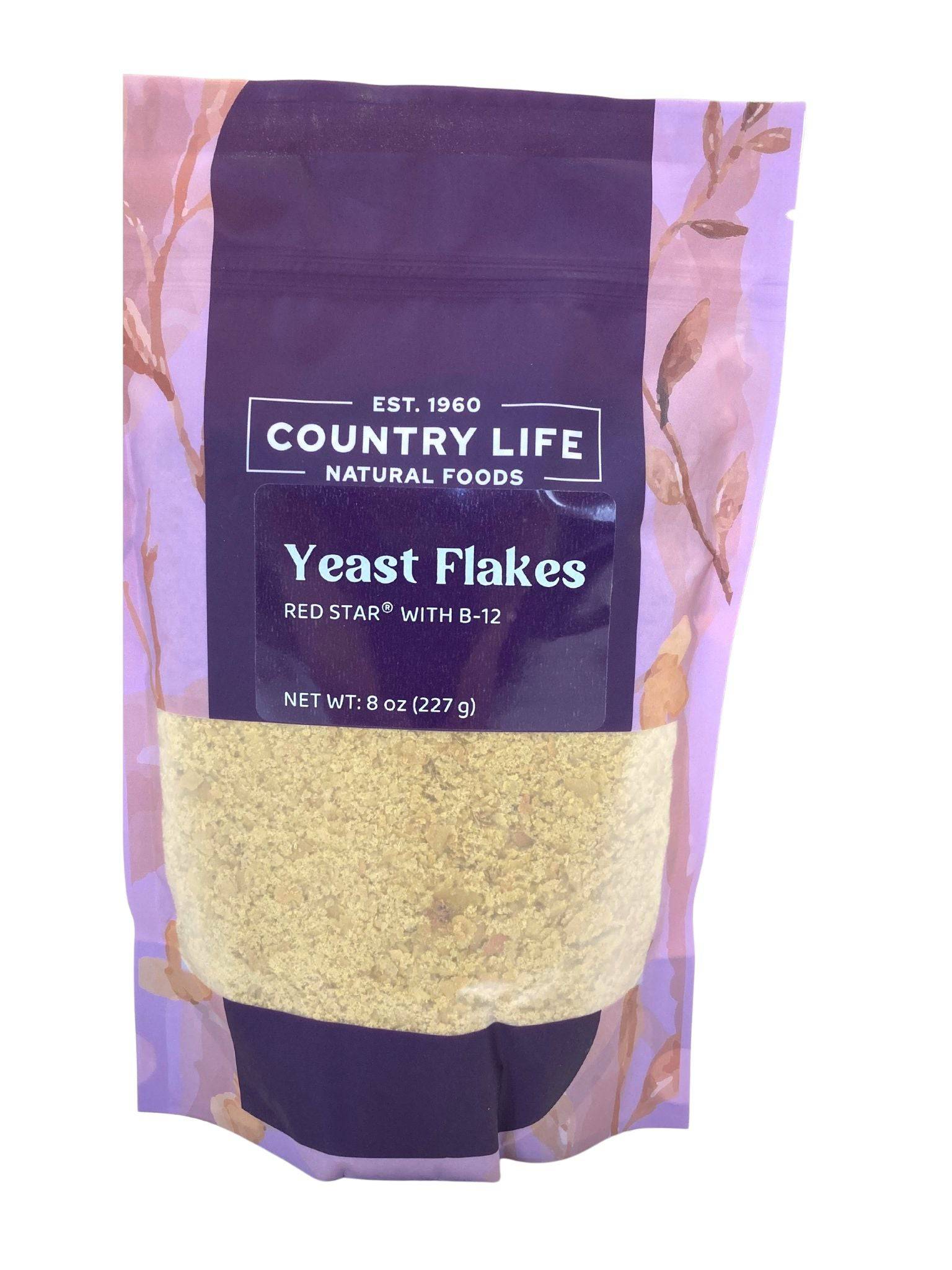 Yeast Flakes, Nutritional w/B-12, Red Star by Country Life Natural Foods