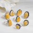 Yellow Aventurine rings – Gemstone rings Natural Crystal Healing Jewelry Collection  DestGlow