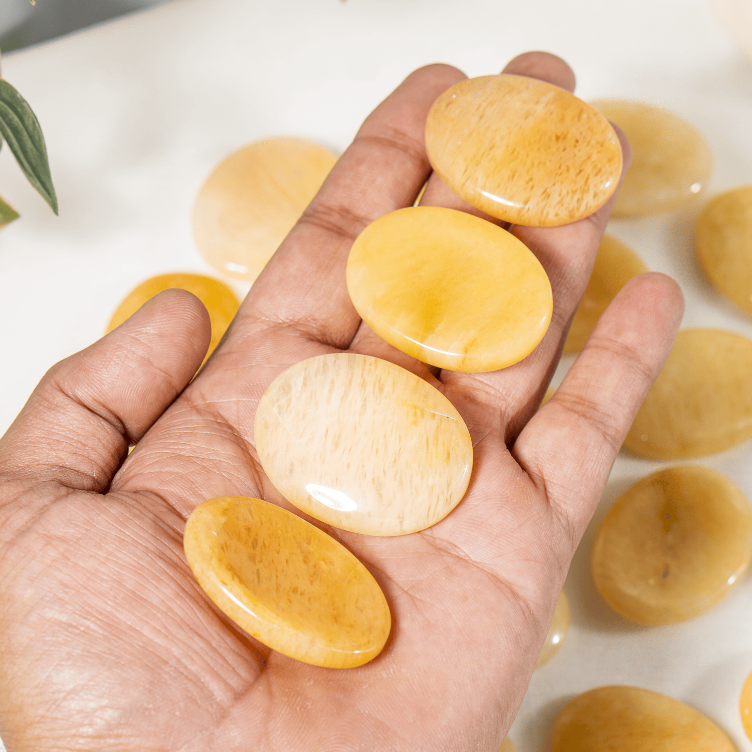 Yellow Aventurine Pocket Stones (Strength and Intuition )  DestGlow