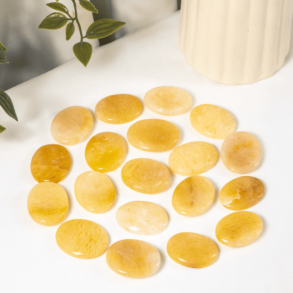 Yellow Aventurine Pocket Stones (Strength and Intuition )  DestGlow