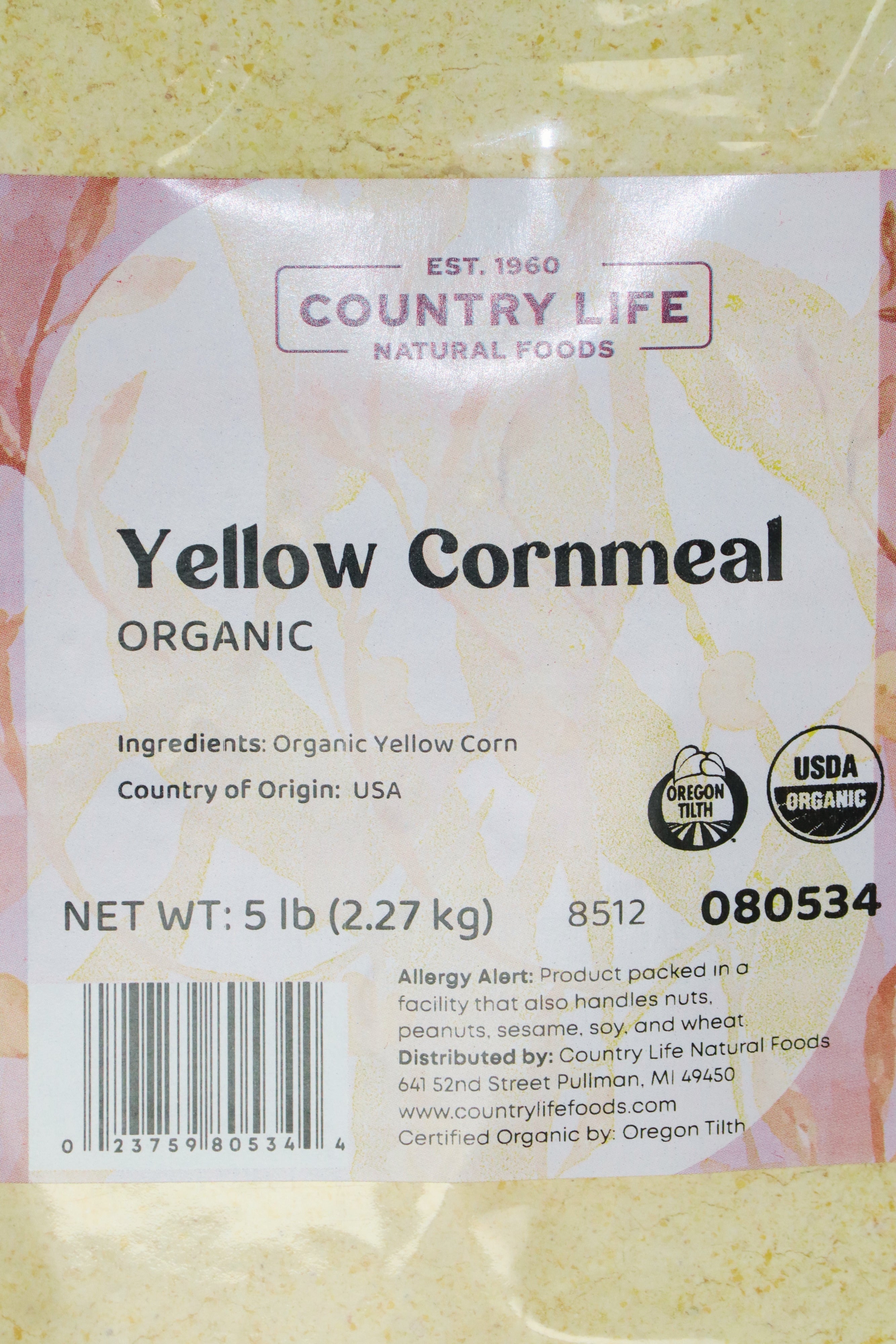 Cornmeal, Yellow, Organic by Country Life Natural Foods