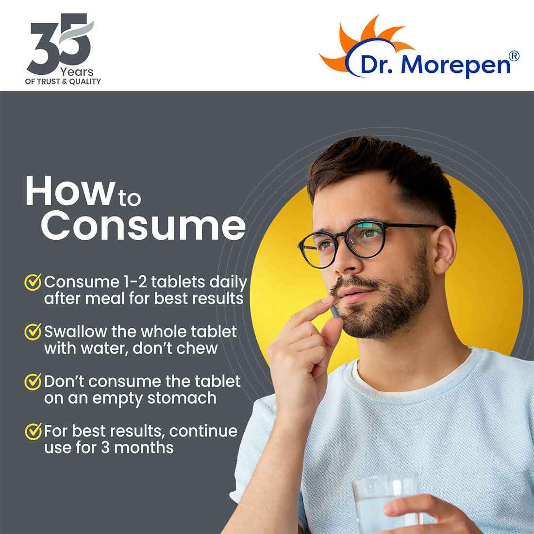 Dr. Morepen Testo Boost For Men | Increases Energy Stamina &amp; Muscle Growth