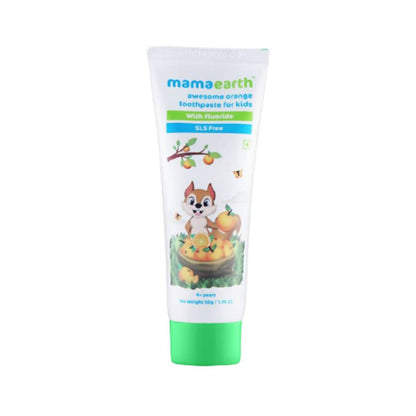 Mamaearth Awesome Orange Baby Toothpaste Cleanses Teeth, Provides Healthy Teeth &amp; Gums