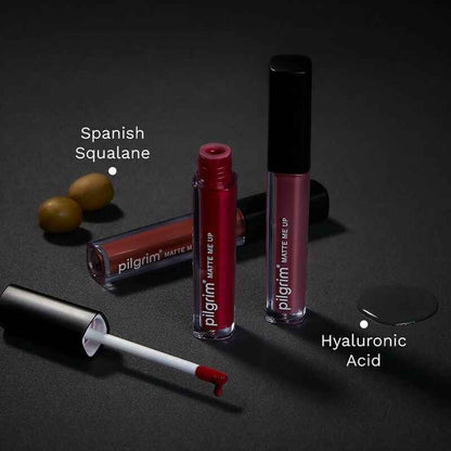 Pilgrim Liquid Matte Lipstick with Hyaluronic Acid - The Red Stiletto