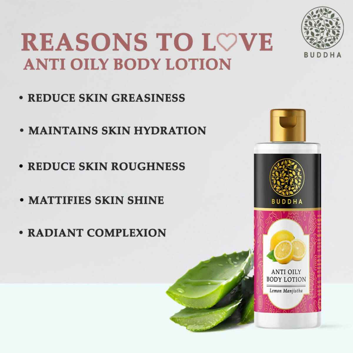 Buddha Natural Anti Oily Body Lotion - Helps To Balance The Skin&