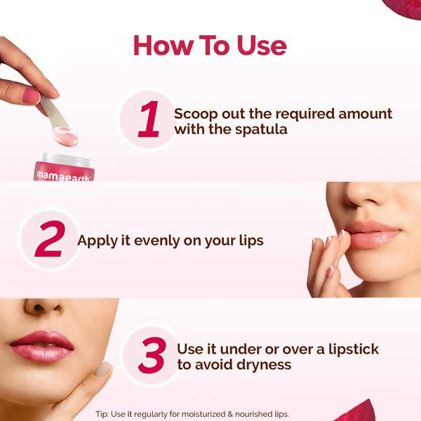 Mamaearth Beetroot Moisture Therapy Lip Balm with Beetroot &amp; Hyaluronic Acid For Dry &amp; Chapped Lips