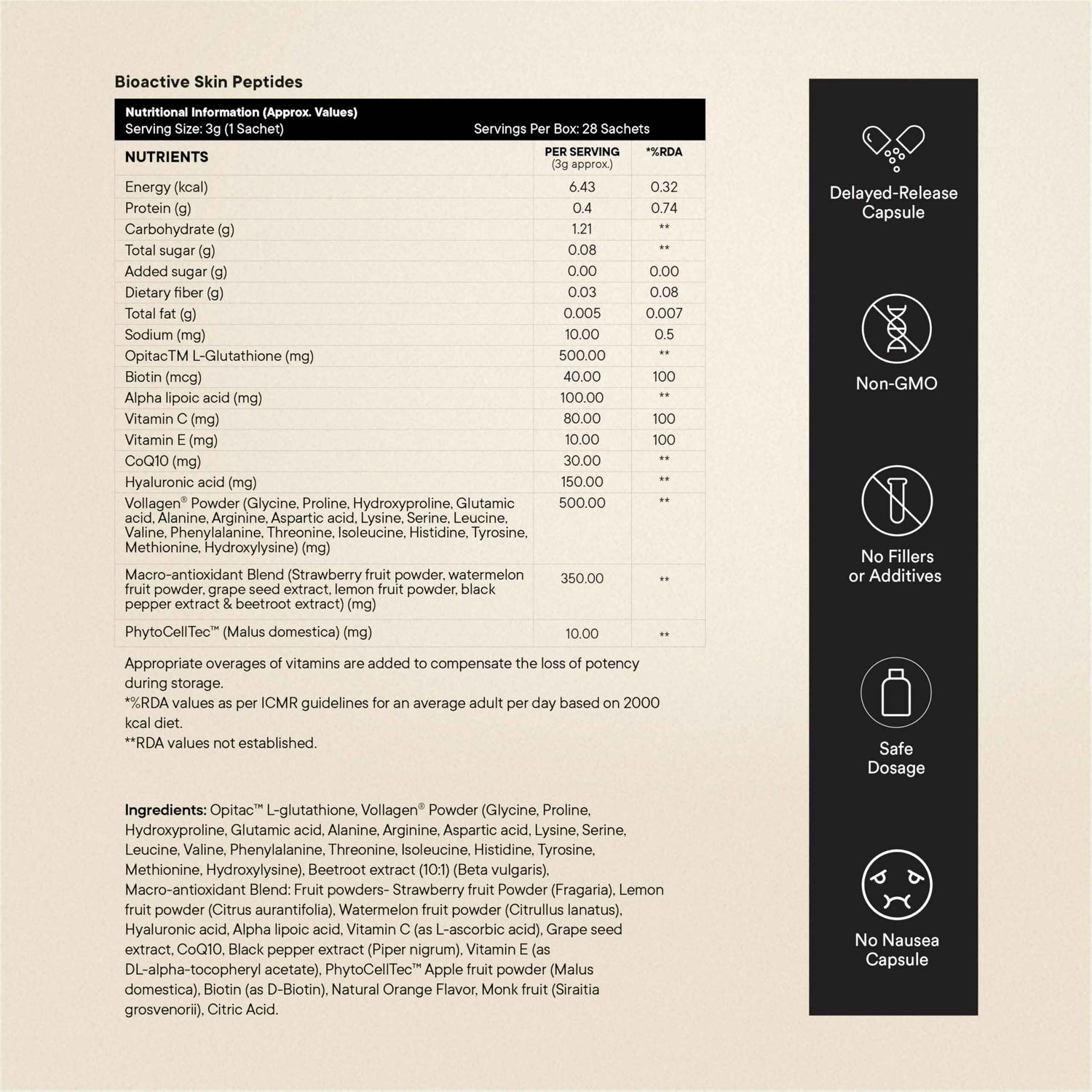 Wellbeing Nutrition Skin Fuel Pro+ - Valencia Orange Flavour, Reduced Pigmentation &amp; Dark Spots, Brightens Skin Tone, Anti-aging
