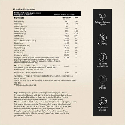 Wellbeing Nutrition Skin Fuel Pro+ - Valencia Orange Flavour, Reduced Pigmentation &amp; Dark Spots, Brightens Skin Tone, Anti-aging