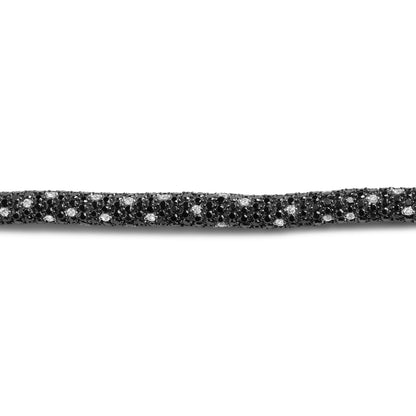 18K White Gold 20.0 Cttw Black and White Pave Set Diamond Eternity Snake Skin Style Tennis Bracelet (Black and G-H Color, SI1-SI2 Clarity) - Size 7" by Bids.com
