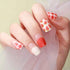 Strawberry Gingham Gel Nails