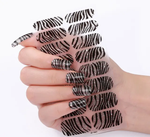 Black Zebra Gel Nails