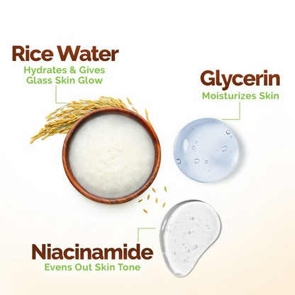 Mamaearth Rice Water Moisturizing Body Wash with Rice Water &amp; Hydrating Lily For Dewy Glass Skin