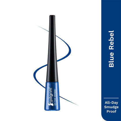 Pilgrim Metallic Eyeliner Blue Rebel, Long Lasting &amp; Smudge Proof Enriched With Argan Oil