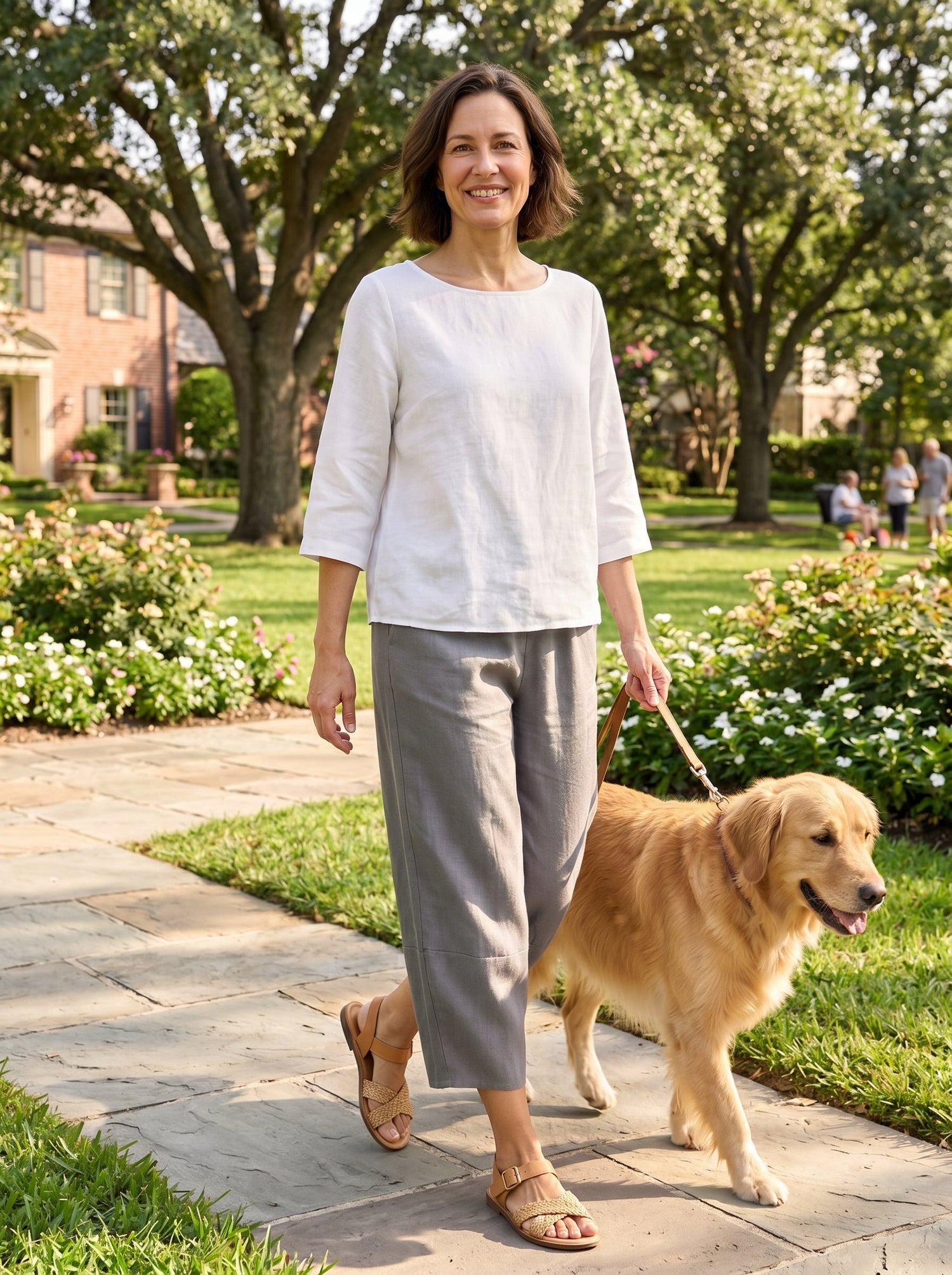 100% Linen Crop Pants RORY by LINTICO