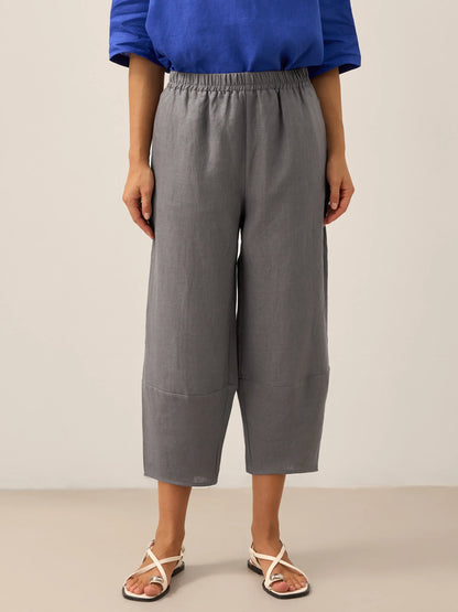 100% Linen Crop Pants RORY by LINTICO