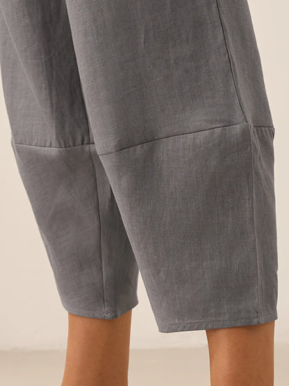100% Linen Crop Pants RORY by LINTICO