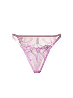 Purple Embroidered Thong - accessories