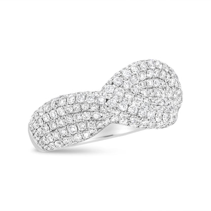 18K White Gold Cluster 2 1/4 Cttw Diamond Fashion Ring (F-G Color, VS1-VS2 Clarity) - Ring Size 7 by Bids.com