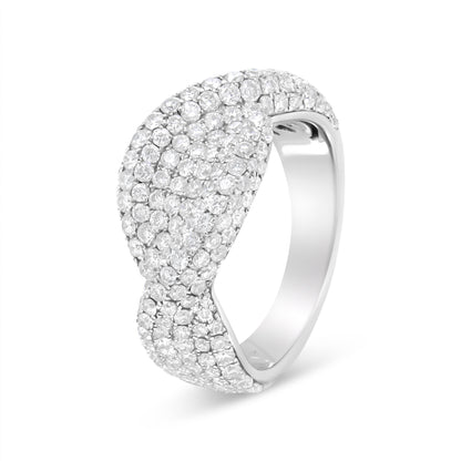 18K White Gold Cluster 2 1/4 Cttw Diamond Fashion Ring (F-G Color, VS1-VS2 Clarity) - Ring Size 7 by Bids.com