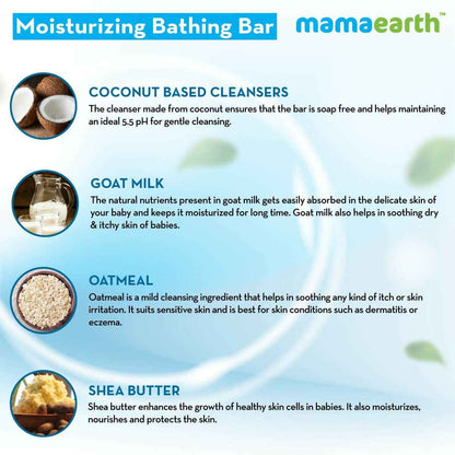 Mamaearth Moisturizing Baby Bathing Soap Bars &amp; Daily Moisturizing Lotion