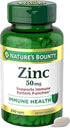 Nature’s Bounty Zinc 50mg, Immune Support & Antioxidant Supplement, Promotes Skin Health, 1 Caplet Per Day, Gluten Free, 250 Vegetarian Caplets