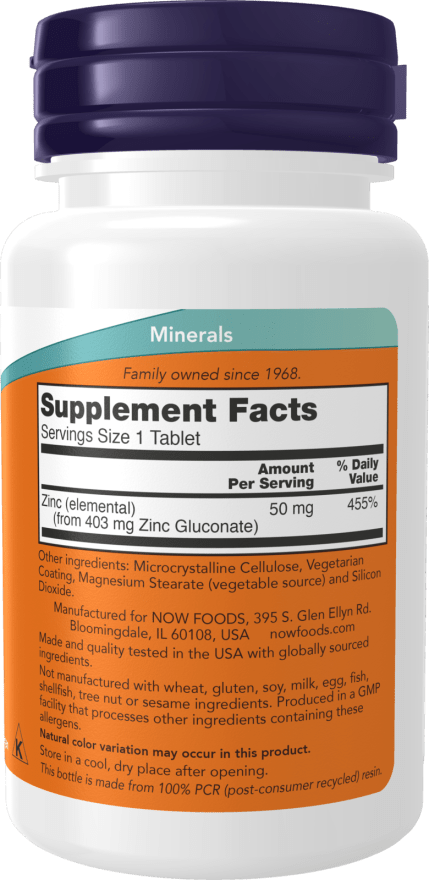 Zinc 50mg by Country Life Natural Foods