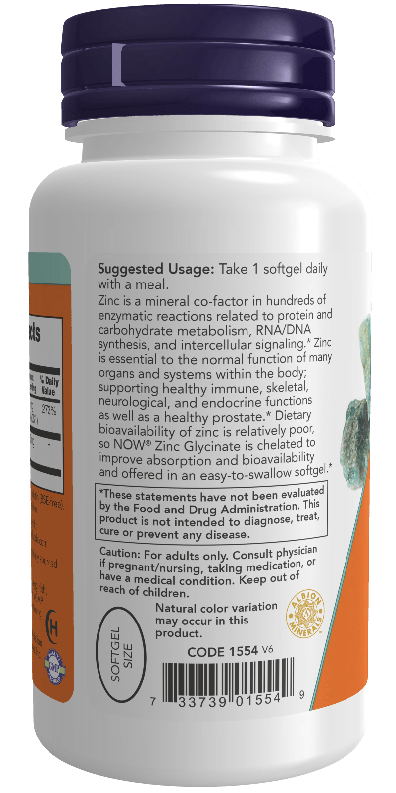 Zinc Glycinate by Country Life Natural Foods