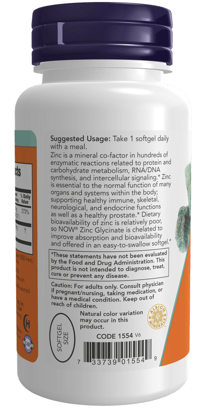 Zinc Glycinate by Country Life Natural Foods
